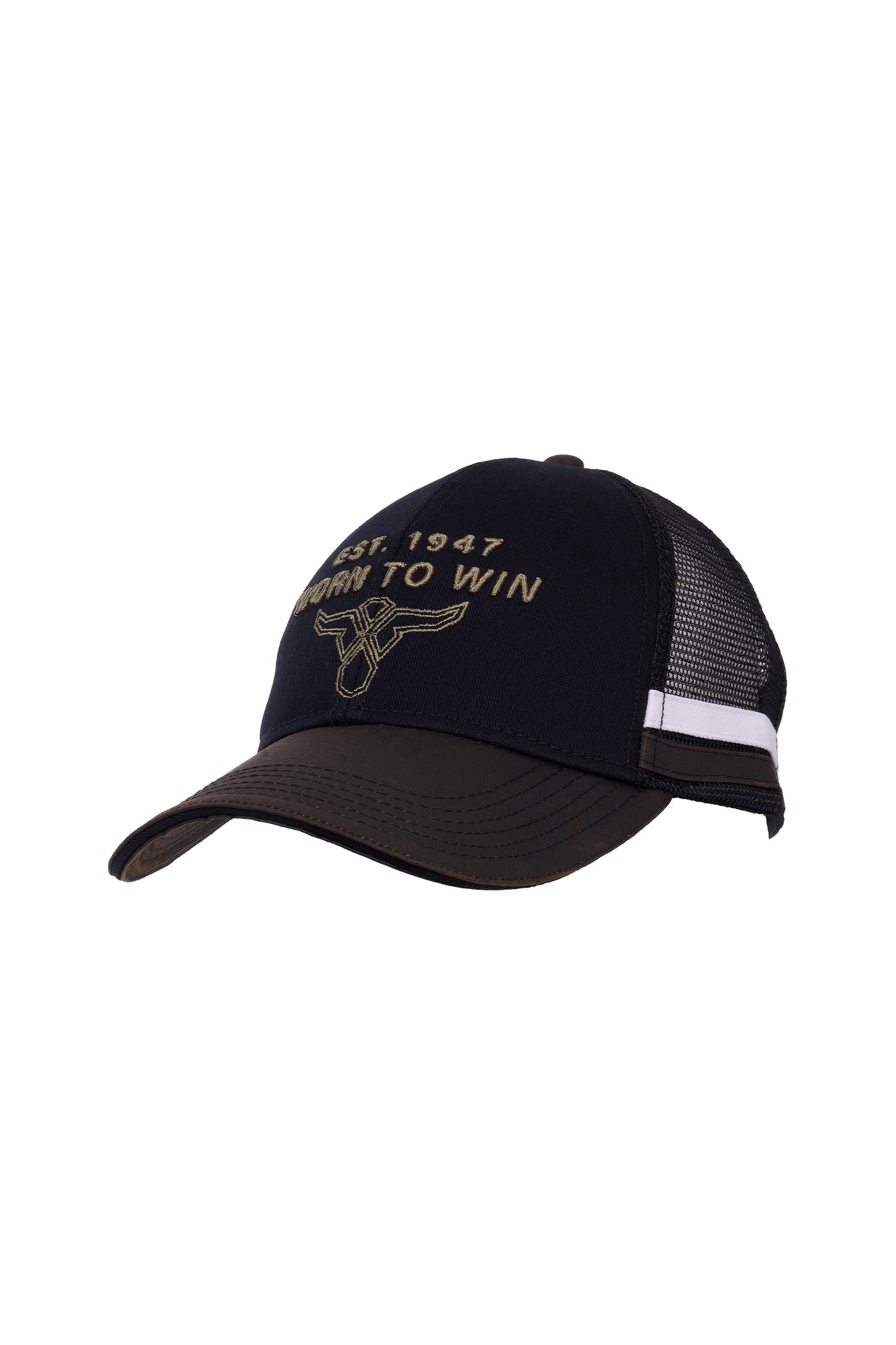 Wrangler Phil 6 Panel Trucker Cap - Black/Rustic Mulch