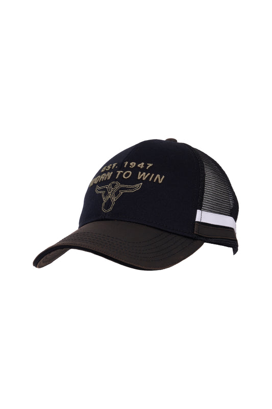 Wrangler Phil 6 Panel Trucker Cap - Black/Rustic Mulch