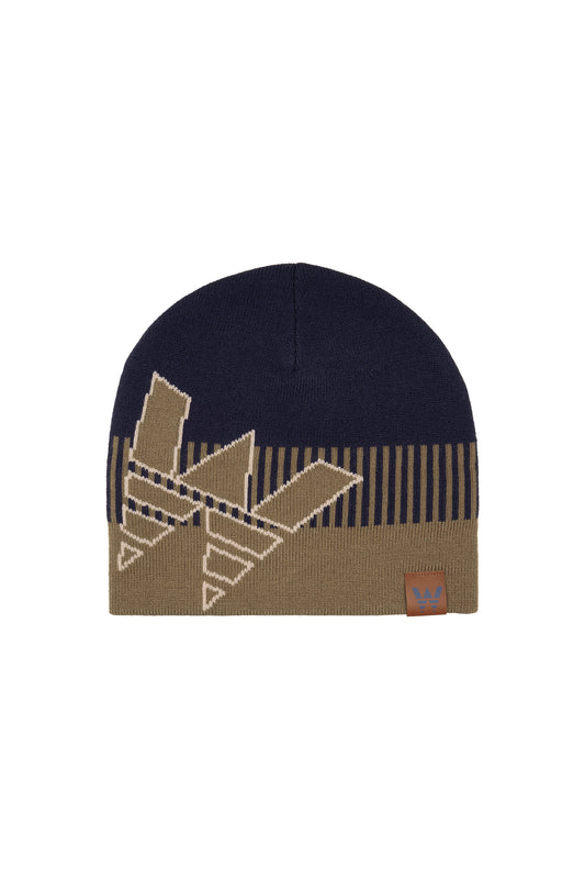 Wrangler Men's Stan Beanie - Navy/Tan