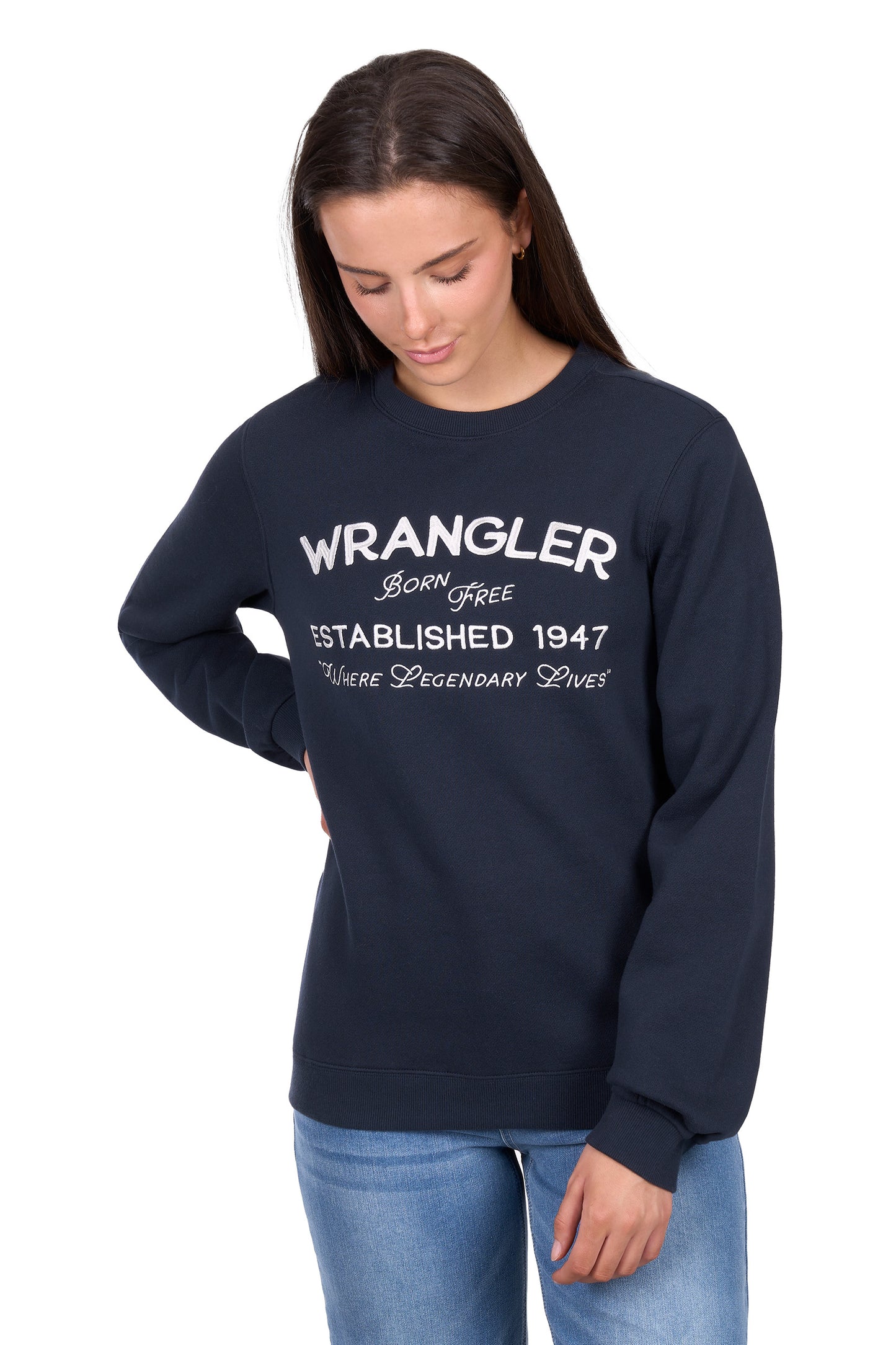 Wrangler Women’s Bella Crew – Navy