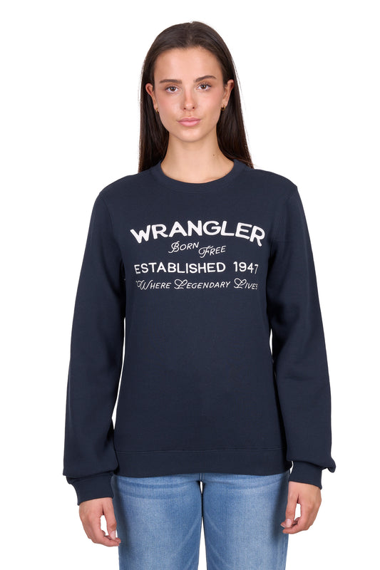 Wrangler Women’s Bella Crew – Navy