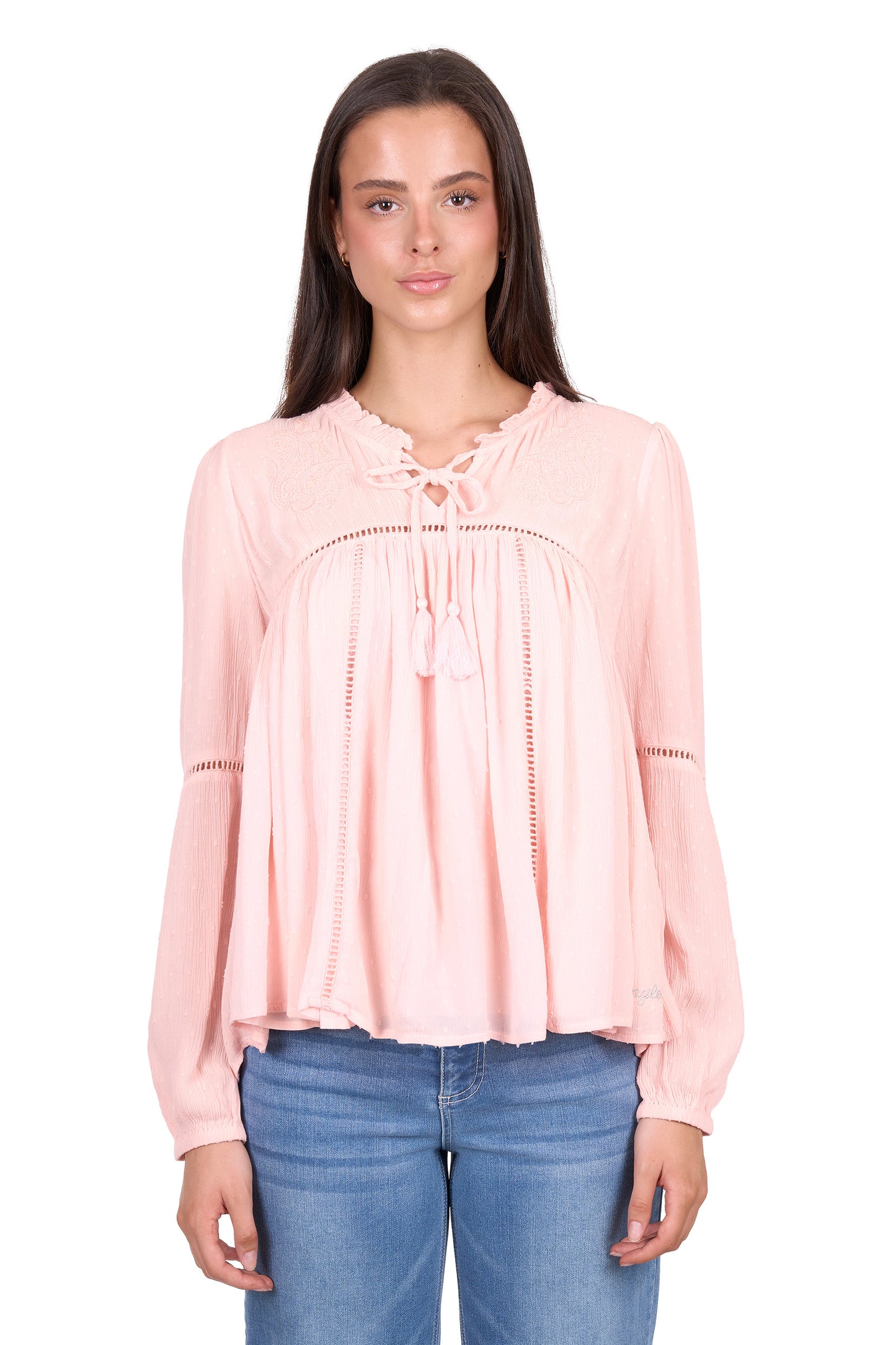 Wrangler Women’s Elissa Long Sleeve Blouse