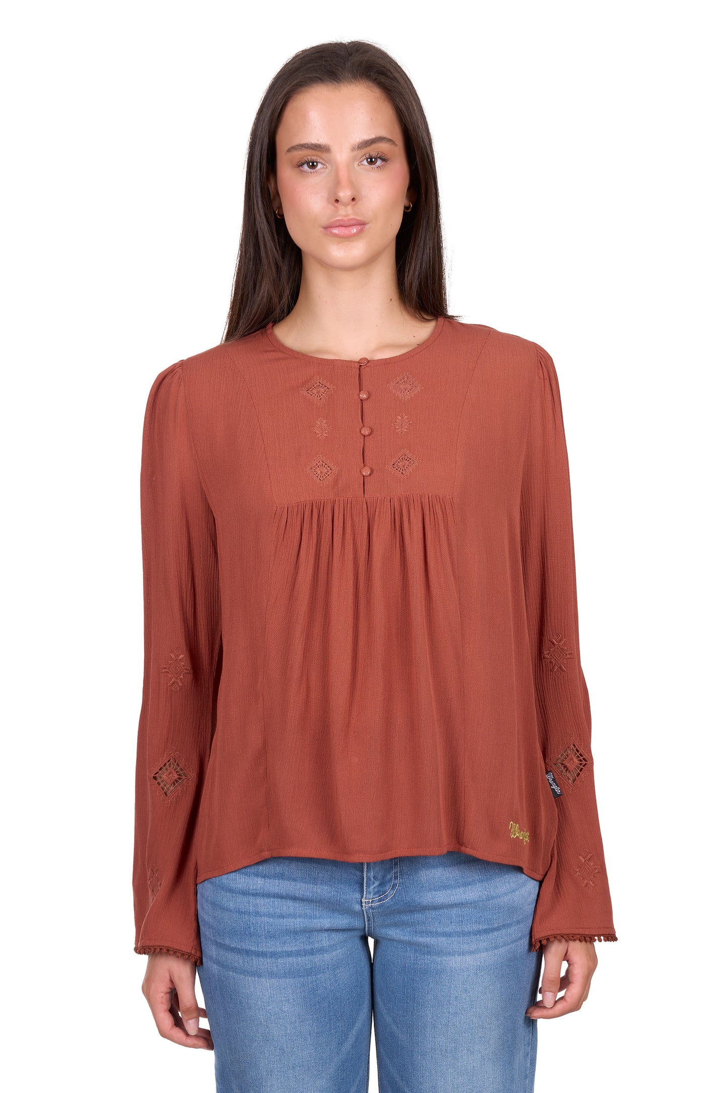 Wrangler Women’s Roxana Long Sleeve Blouse