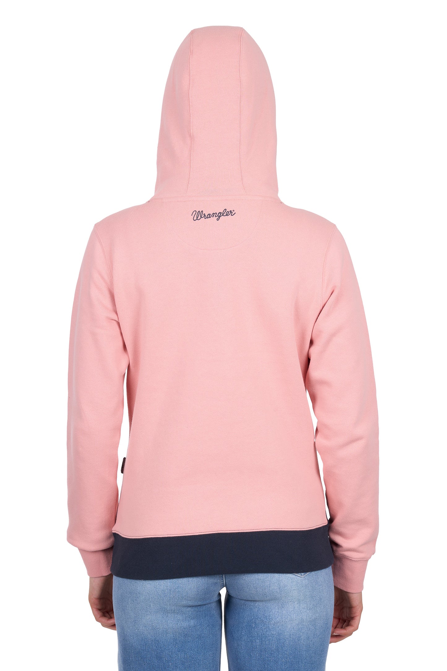 Wrangler Women’s Brooke Pullover Hoodie – Rose/Navy