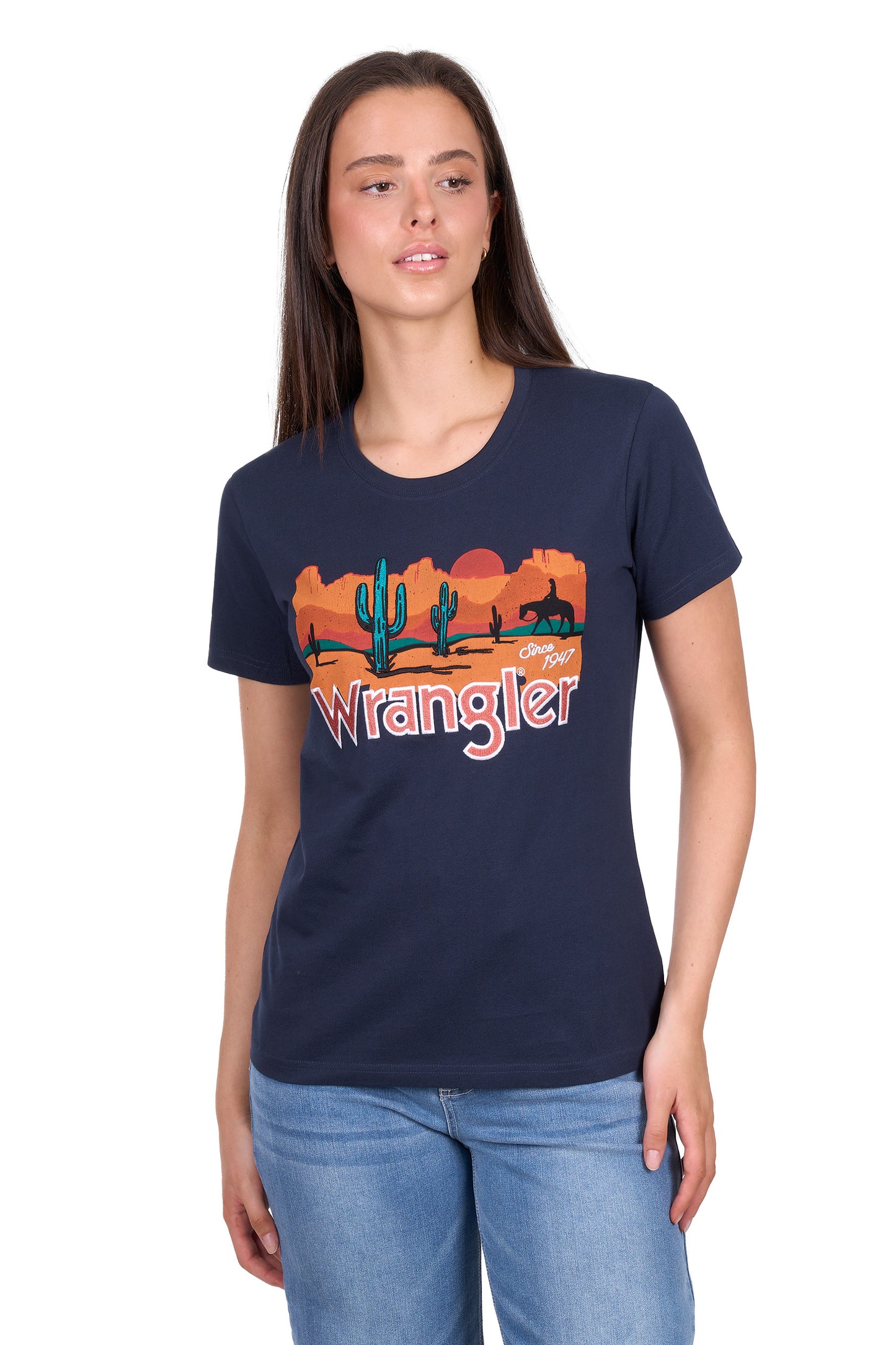 Wrangler Women’s Natasha Short Sleeve Tee - Navy