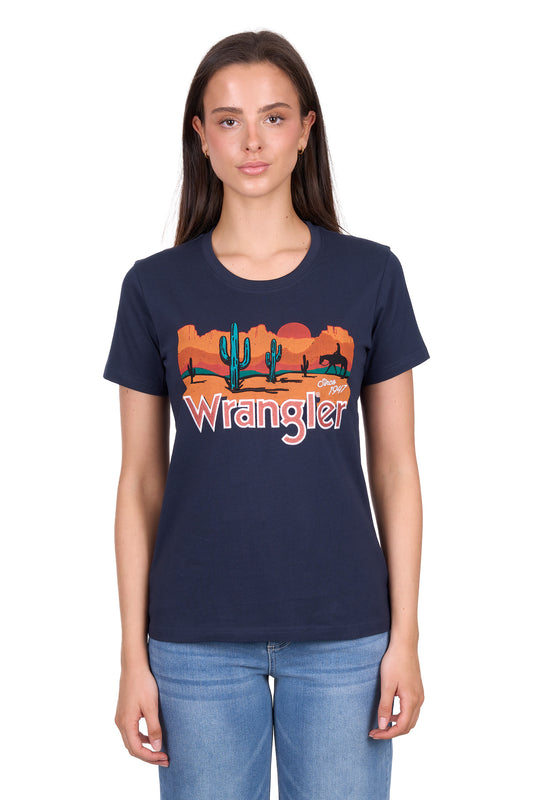 Wrangler Women’s Natasha Short Sleeve Tee - Navy