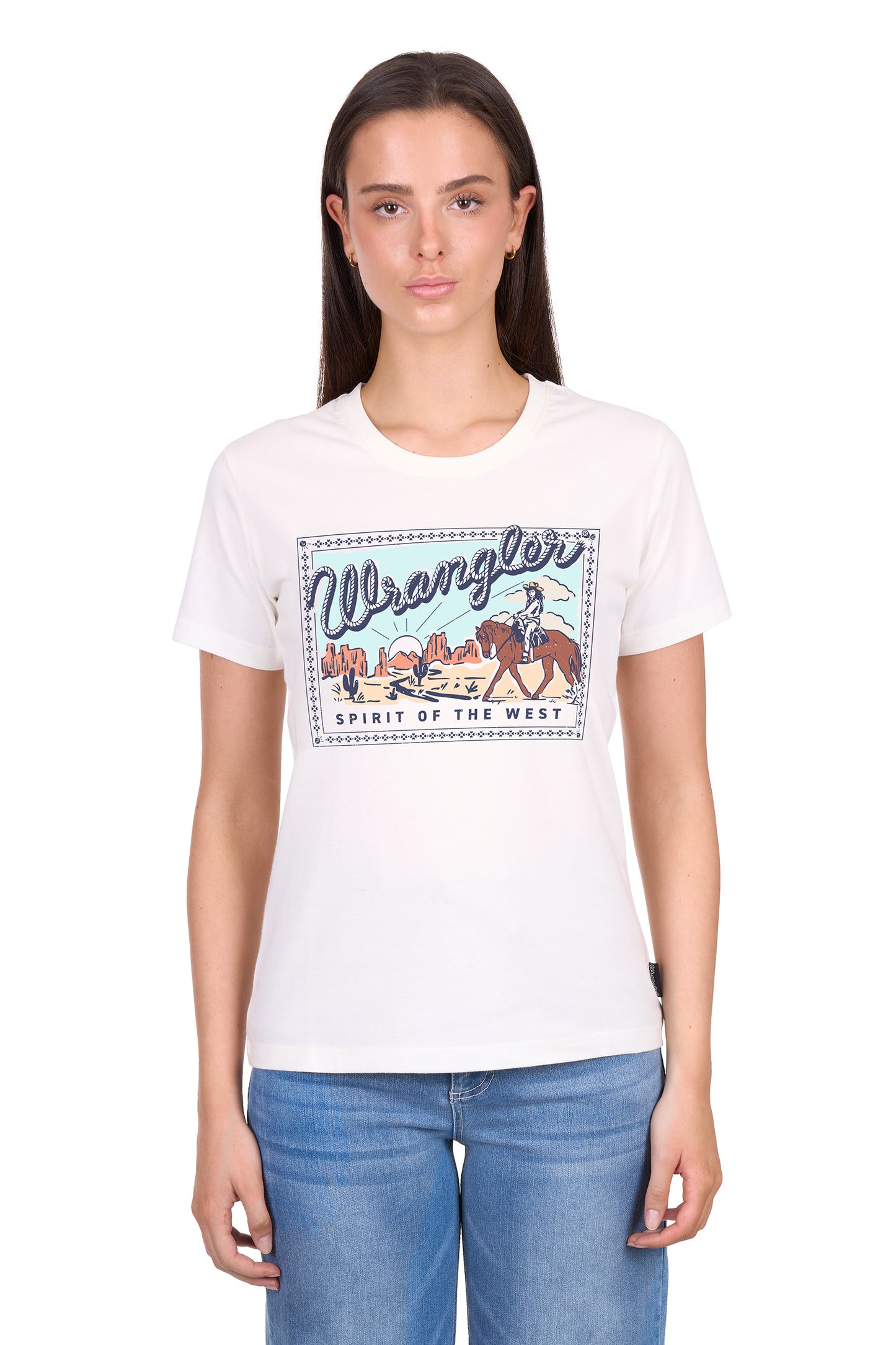 Wrangler Women’s Vanessa Short Sleeve Tee - Cream