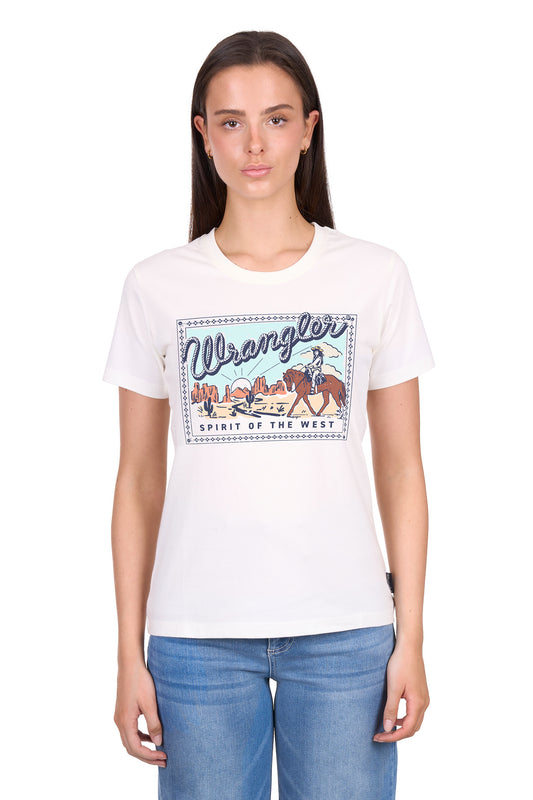 Wrangler Women’s Vanessa Short Sleeve Tee - Cream