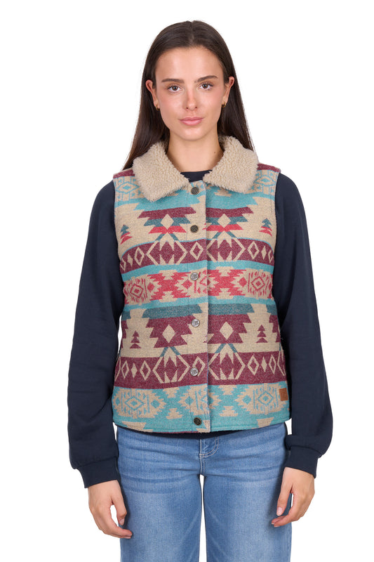 Wrangler Women’s Dixie Reversible Denim Vest - Denim/Multi