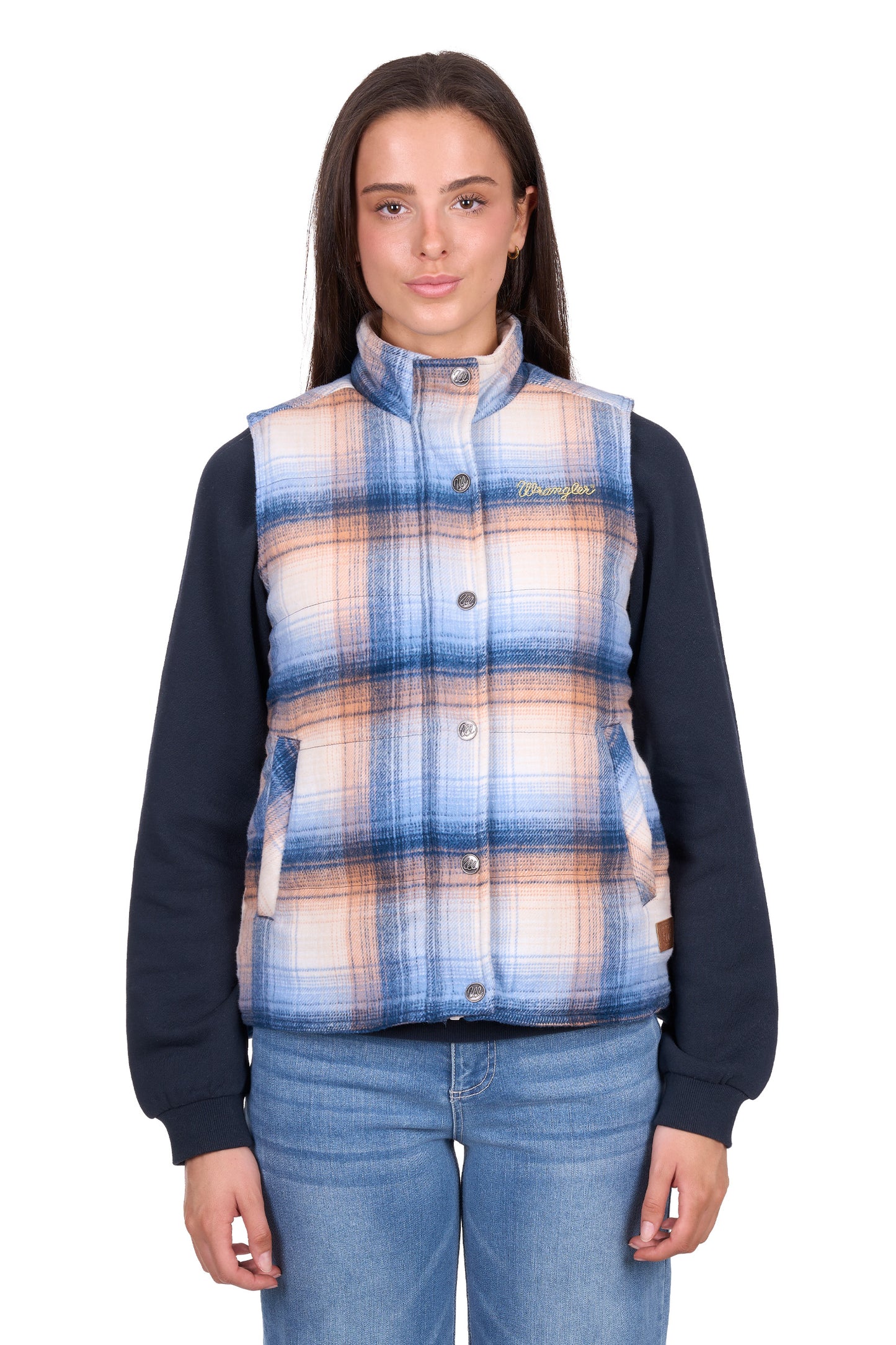 Wrangler Women’s Darla Vest - Blue/Clay