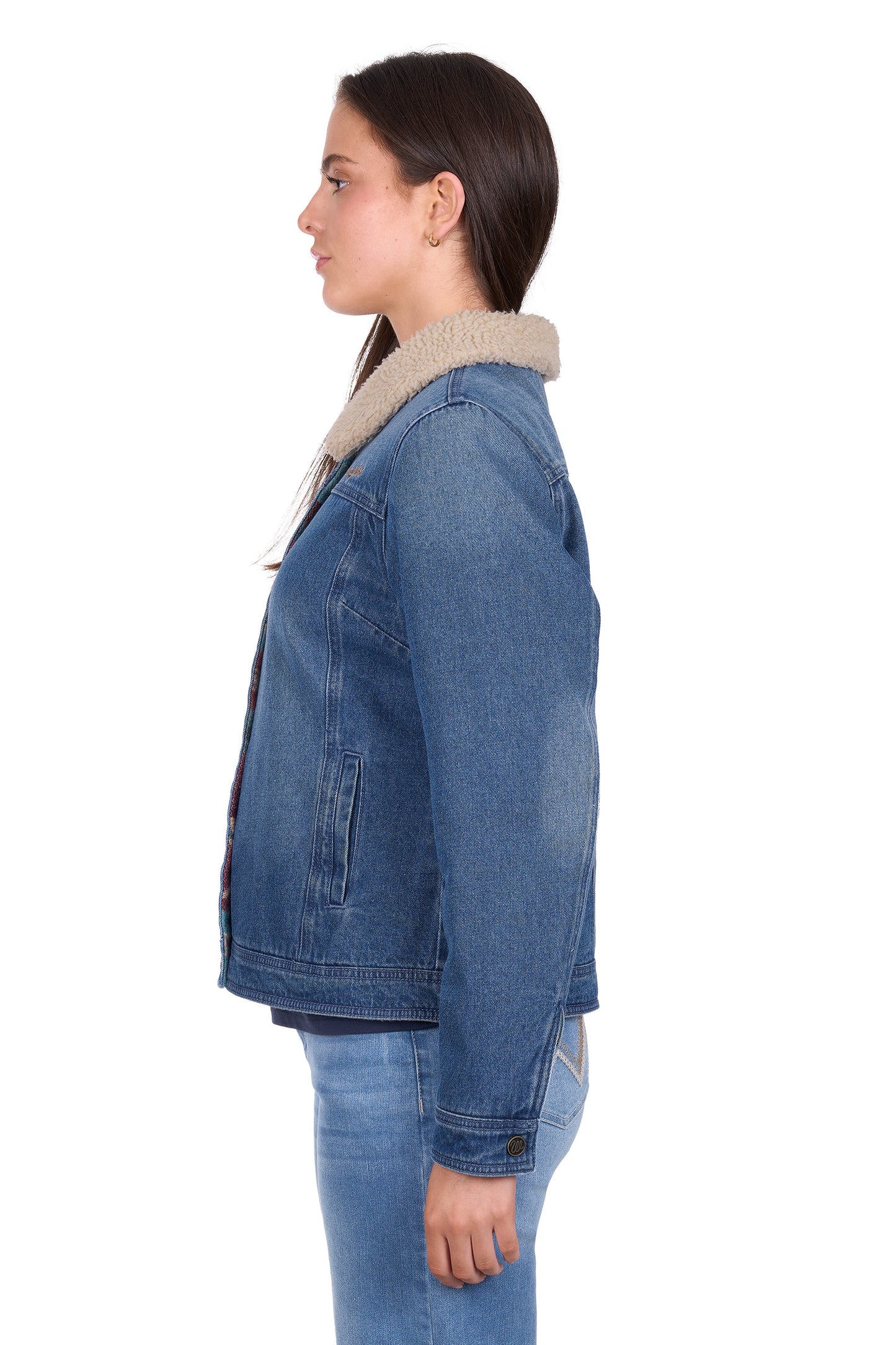 Wrangler Women’s Dixie Reversible Jacket - Denim/Multi