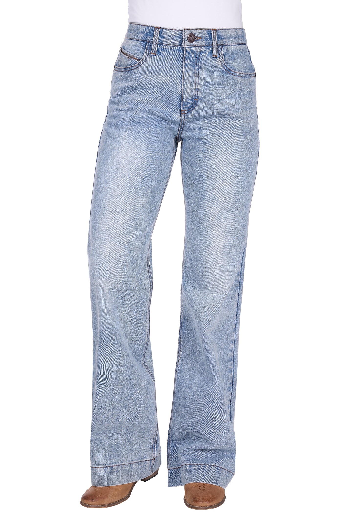 Wrangler Women’s Brianna Trouser Jean – Willow 34” Leg