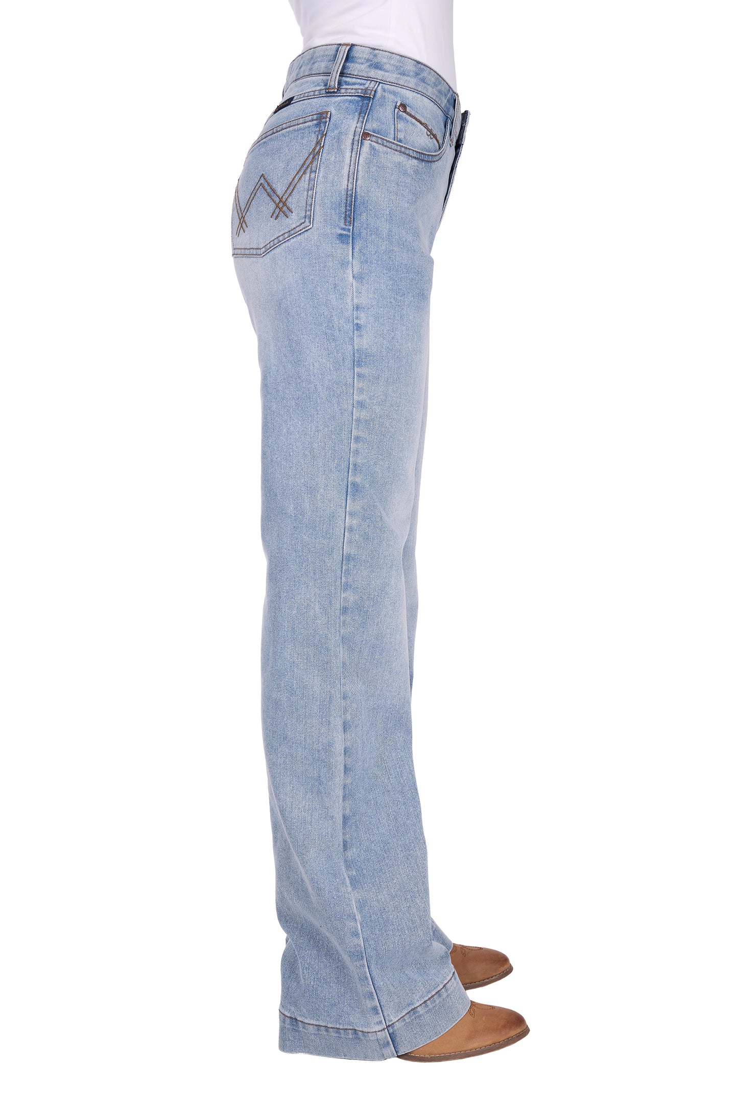 Wrangler Women’s Brianna Trouser Jean – Willow 34” Leg