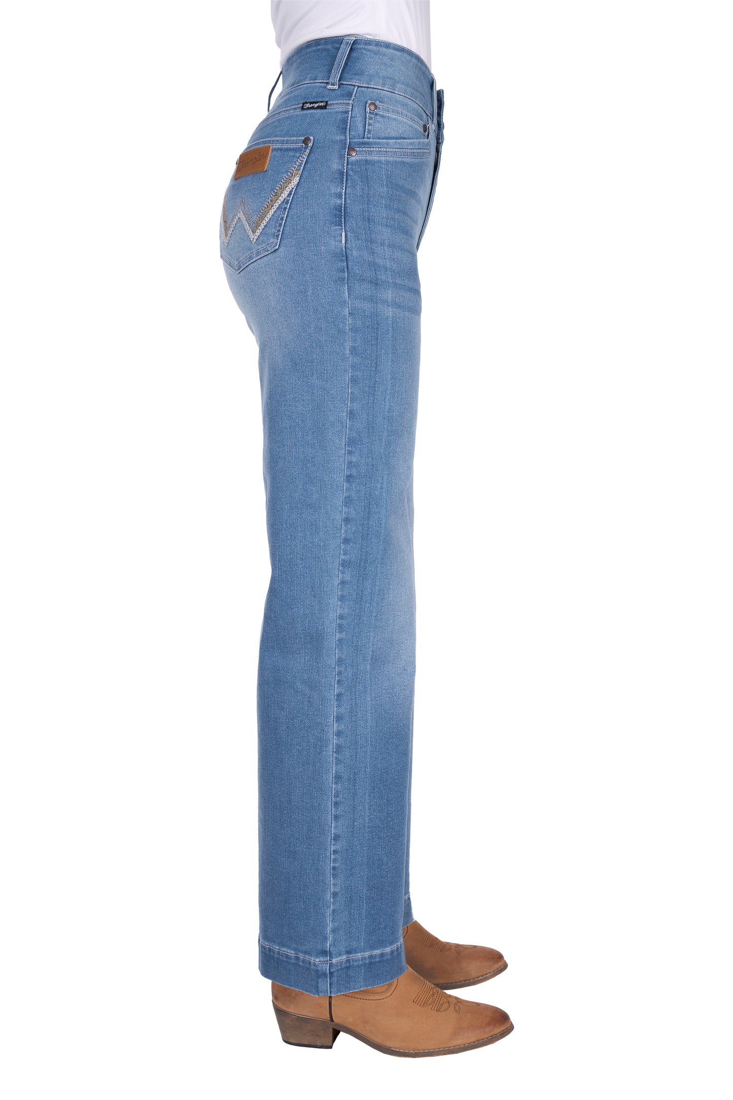 Wrangler Women’s Chloe High Rise Wide Leg Jean - Morning Sky