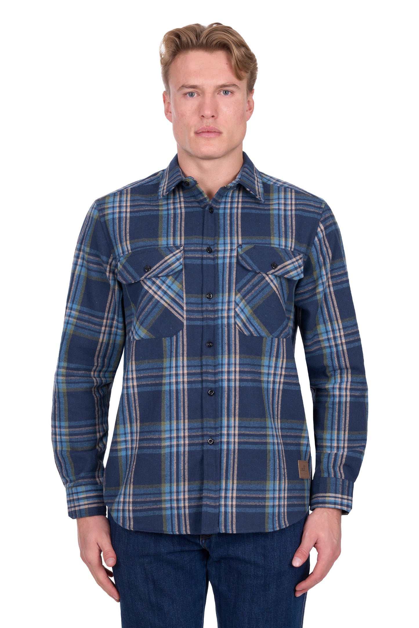 Dux-Bak Men’s Miles Thermal Long Sleeve Shirt - Navy/Teal