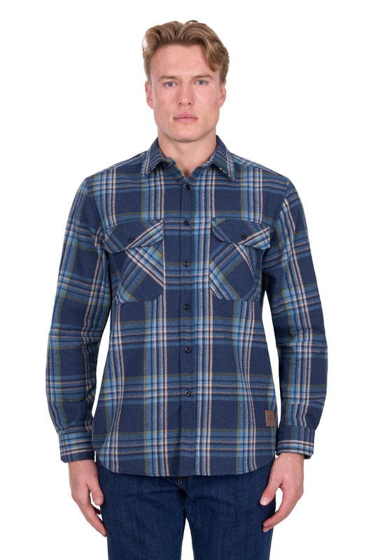 Dux-Bak Men’s Miles Thermal Long Sleeve Shirt - Navy/Teal