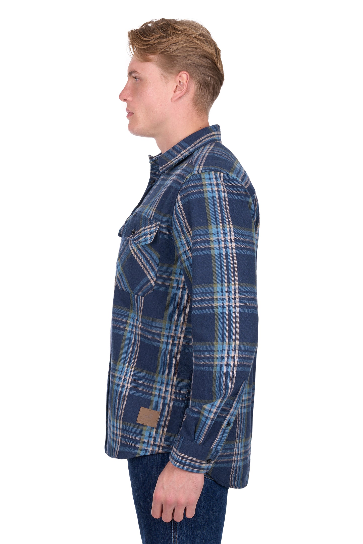 Dux-Bak Men’s Miles Thermal Long Sleeve Shirt - Navy/Teal