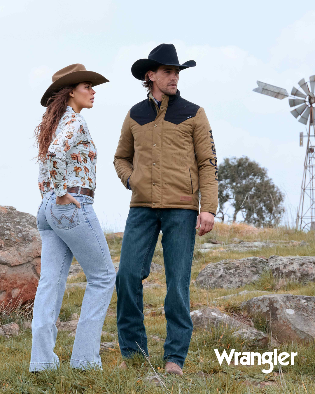 Wrangler Women’s Marilyn Print Long Sleeve Shirt - Ivory