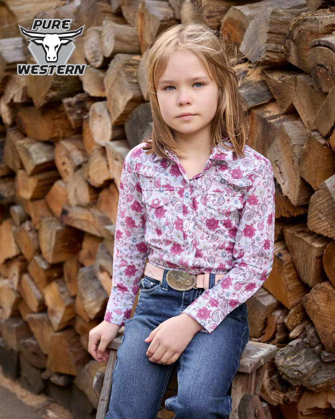 Pure Western Girl’s Marsha Western Long Sleeve Shirt