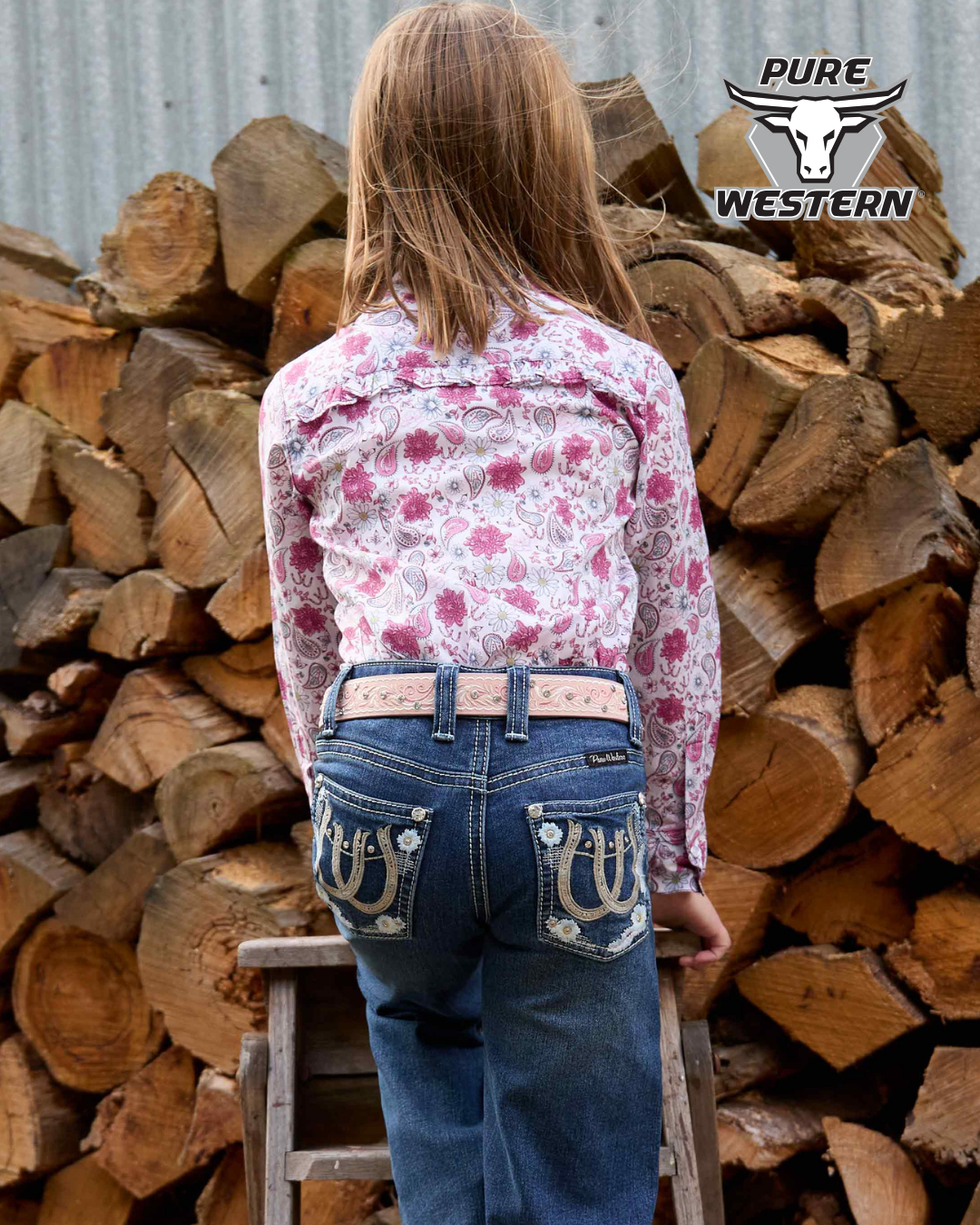 Pure Western Girl’s Marsha Western Long Sleeve Shirt