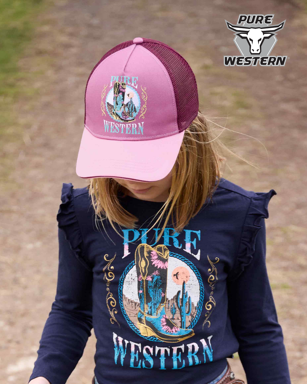 Pure Western Girl’s Trinity Long Sleeve Tee