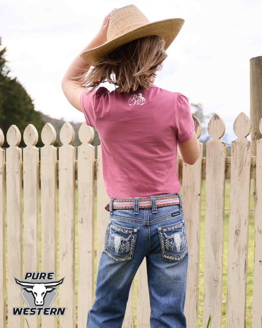 Pure Western Girl’s Estelle Short Sleeve Tee
