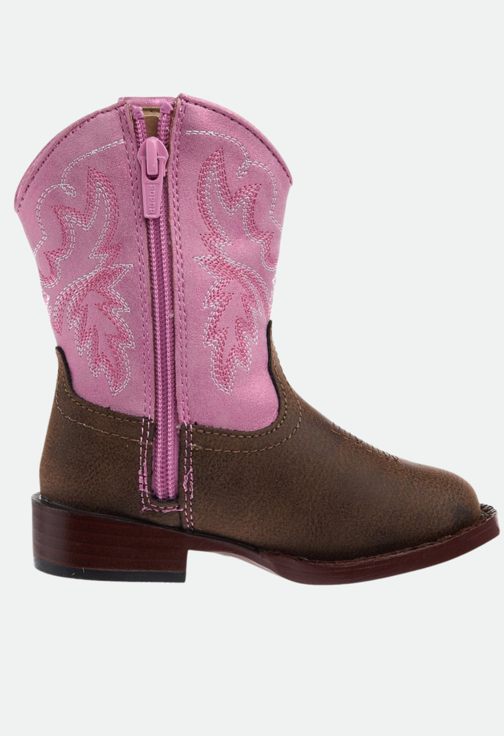 Roper Toddlers Gretchen Cowgirl Western Boot - Pink Tan