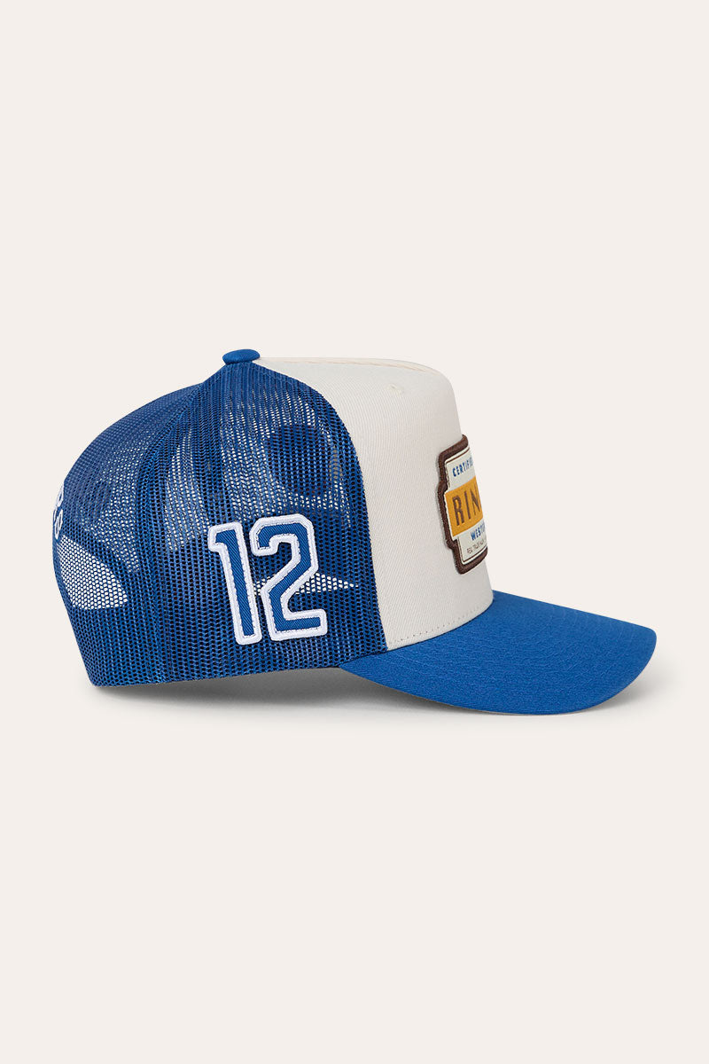Ringers Western Drive By Deep Fit Trucker Cap - Blue/Cream