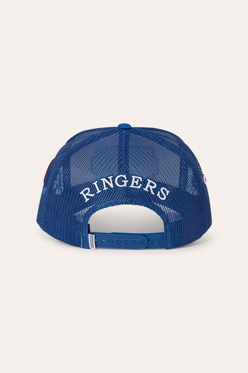 Ringers Western Drive By Deep Fit Trucker Cap - Blue/Cream