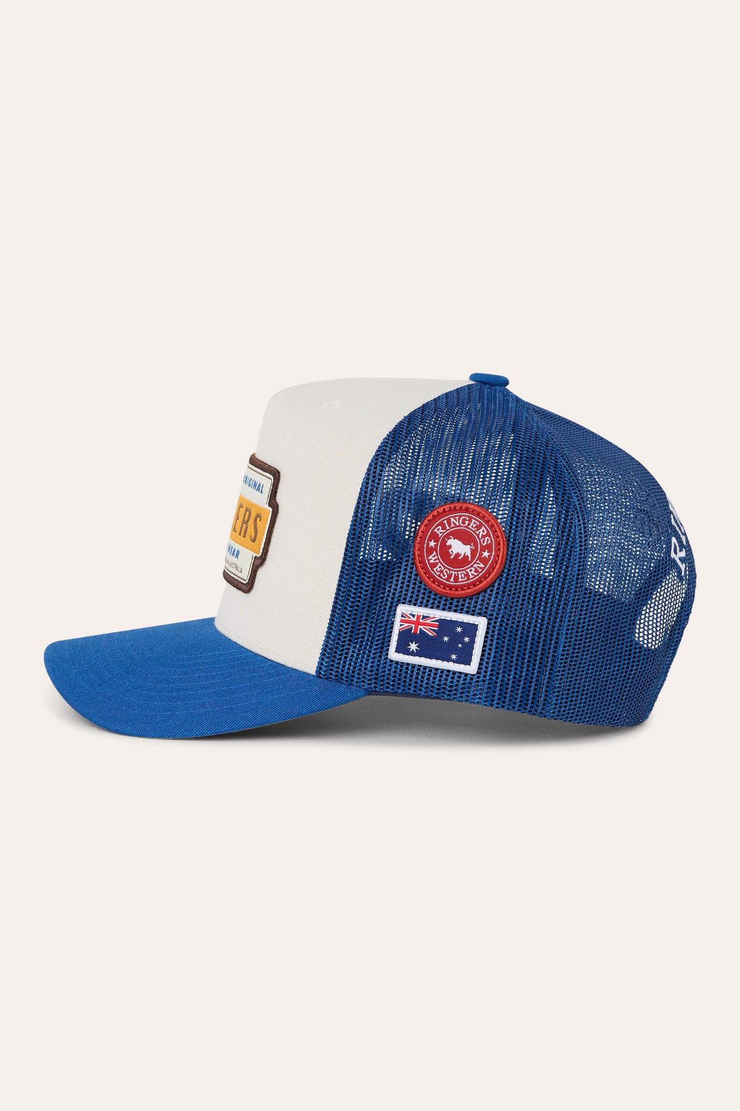 Ringers Western Drive By Deep Fit Trucker Cap - Blue/Cream