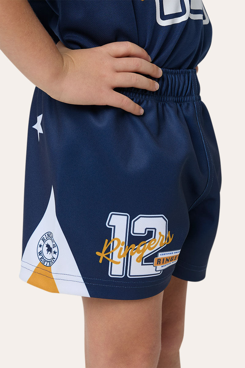 Ringers Western Unisex Kids Since 2012 Footy Short - College Navy