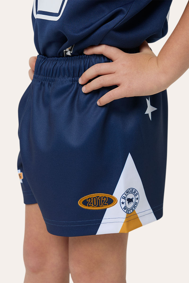 Ringers Western Unisex Kids Since 2012 Footy Short - College Navy