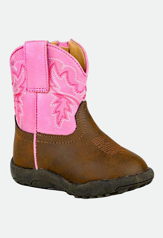 Roper Infant Gretchen Cowgirl Western Boot - Pink Tan
