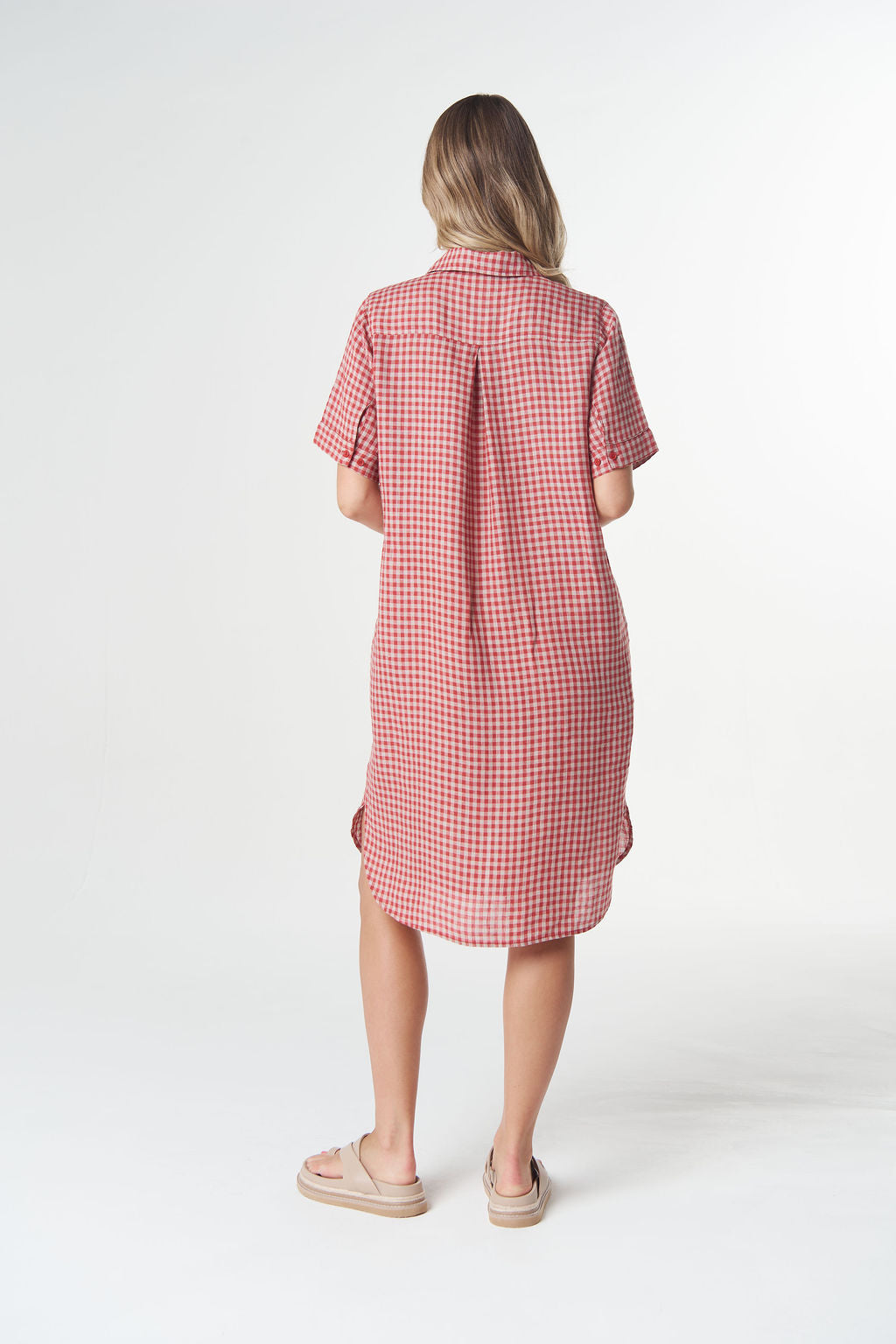Goondiwindi Cotton Beach Days Short Sleeve Frill Dress - Poinsettia