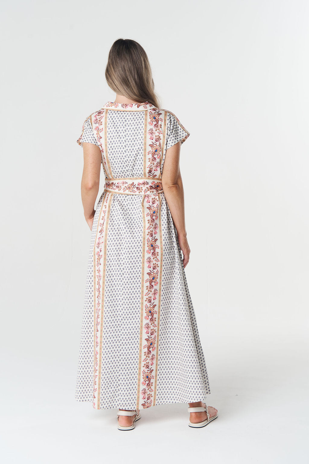 Goondiwindi Cotton Shell Cap Sleeve Dress - Sunset Manor Print