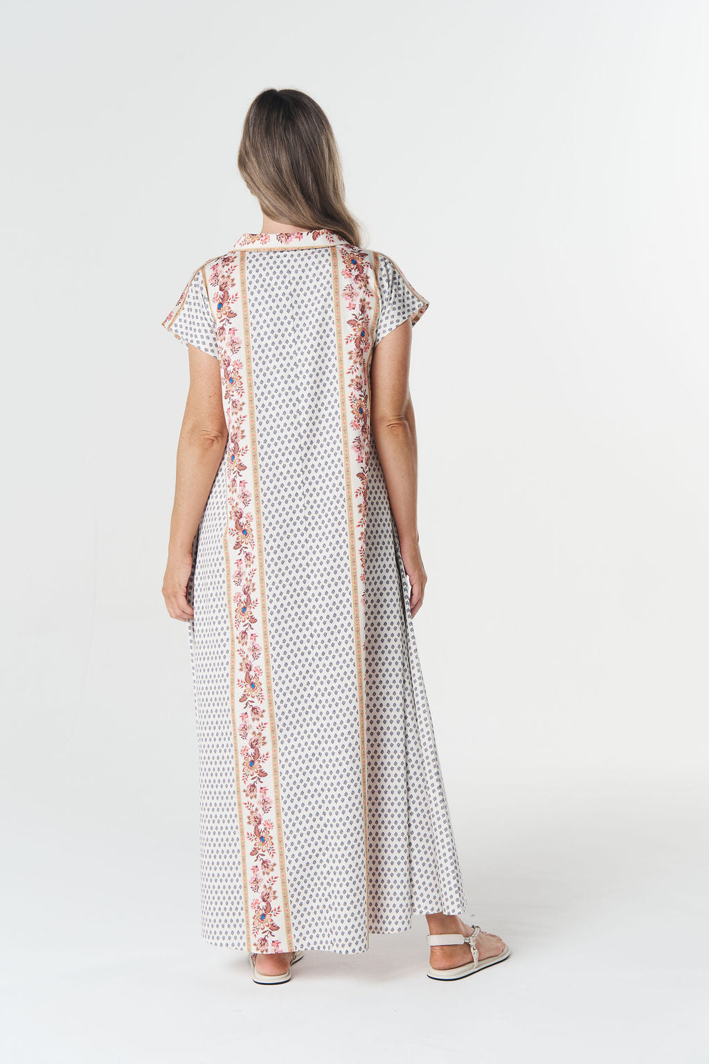 Goondiwindi Cotton Shell Cap Sleeve Dress - Sunset Manor Print