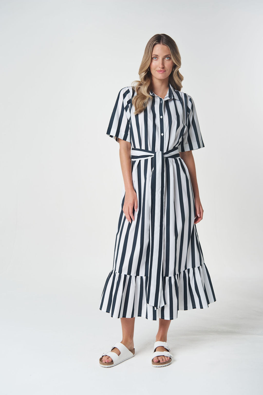 Goondiwindi Cotton Honey Stripe Cotton Dress - Hamilton Stripe