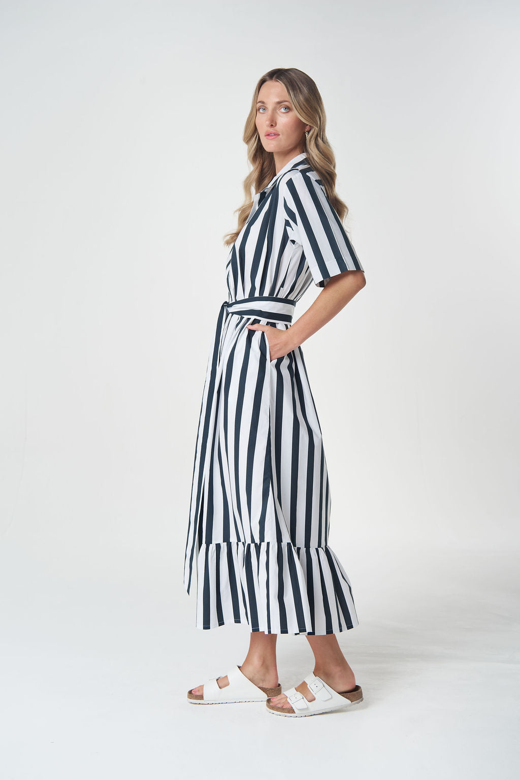 Goondiwindi Cotton Honey Stripe Cotton Dress - Hamilton Stripe