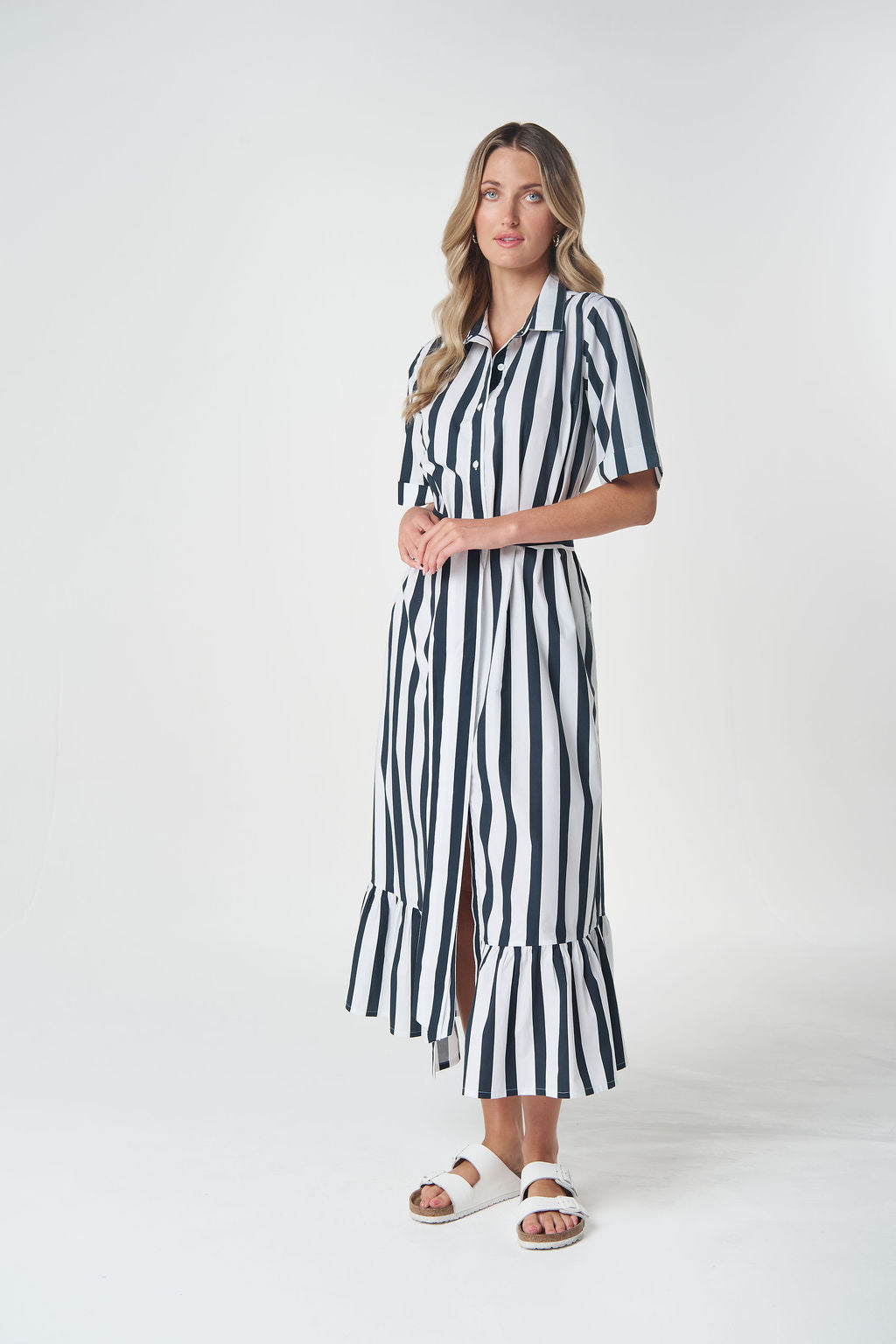 Goondiwindi Cotton Honey Stripe Cotton Dress - Hamilton Stripe