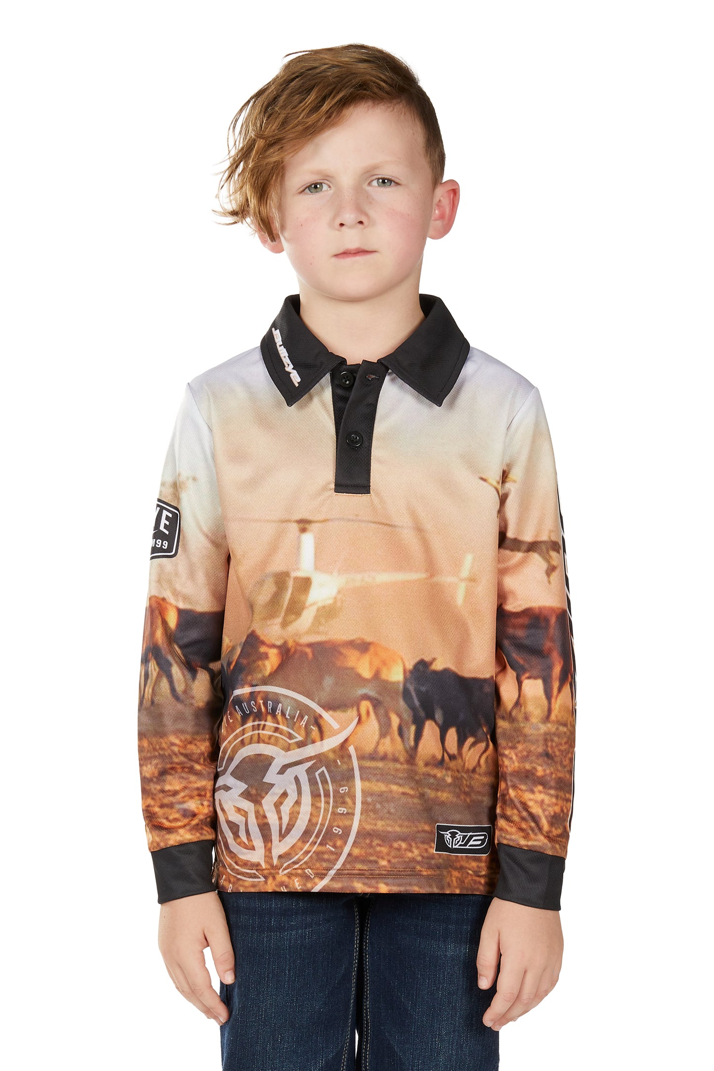 Bullzye Boy’s Helicopter Long Sleeve Tee