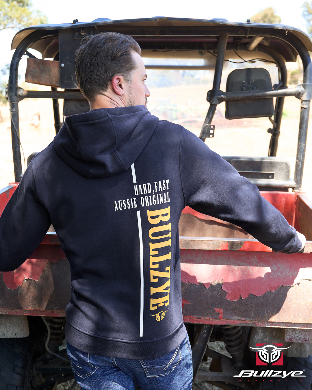 Bullzye Men’s Hardy Zip Through Hoodie