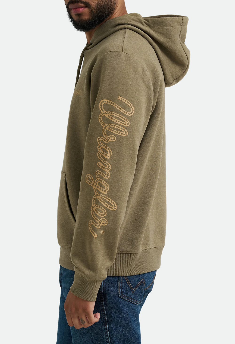 Wrangler Men's Rope Logo Hoodie - Burnt Olive