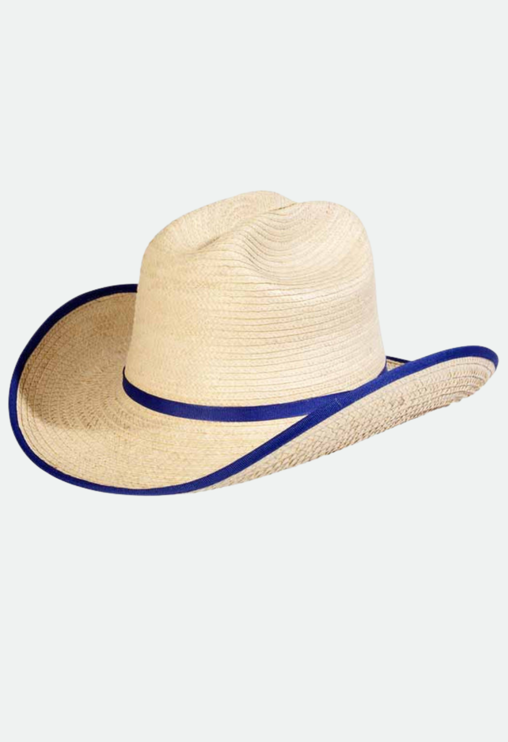 Sunbody Hats Kids Cattleman - Natural / Royal Blue Bound Edge