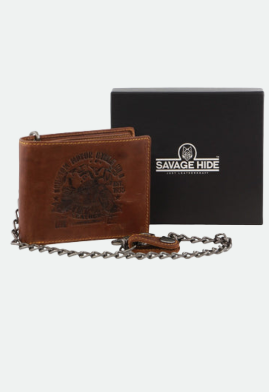 Billy The Kid Men's Leather Wallet with Detachable Chain