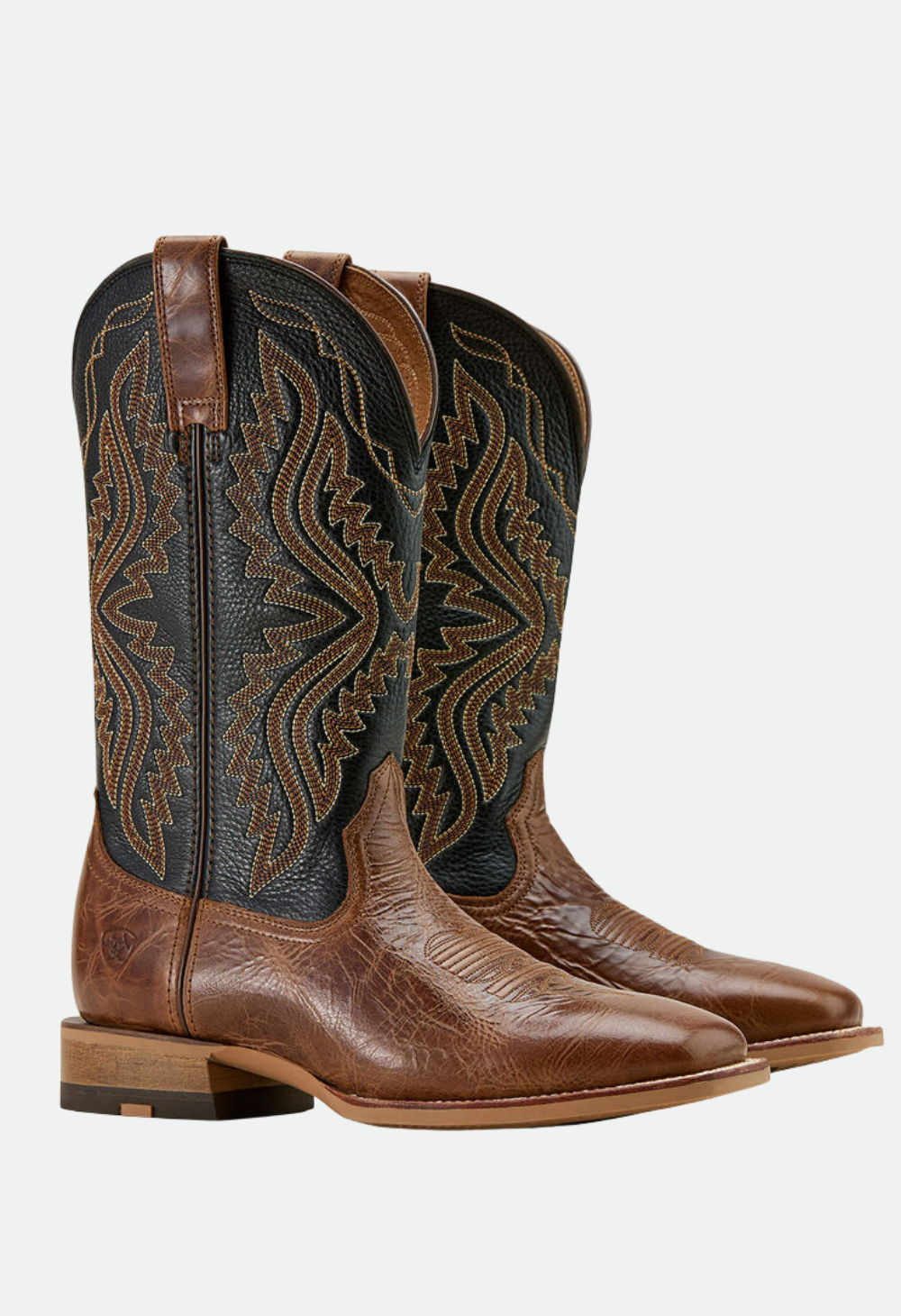 Ariat Baxter Cowboy Boot - DARK TAN|BLACK DEERTAN