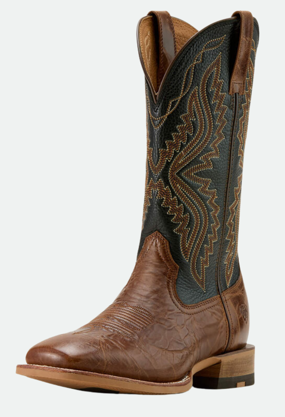 Ariat Baxter Cowboy Boot - DARK TAN|BLACK DEERTAN