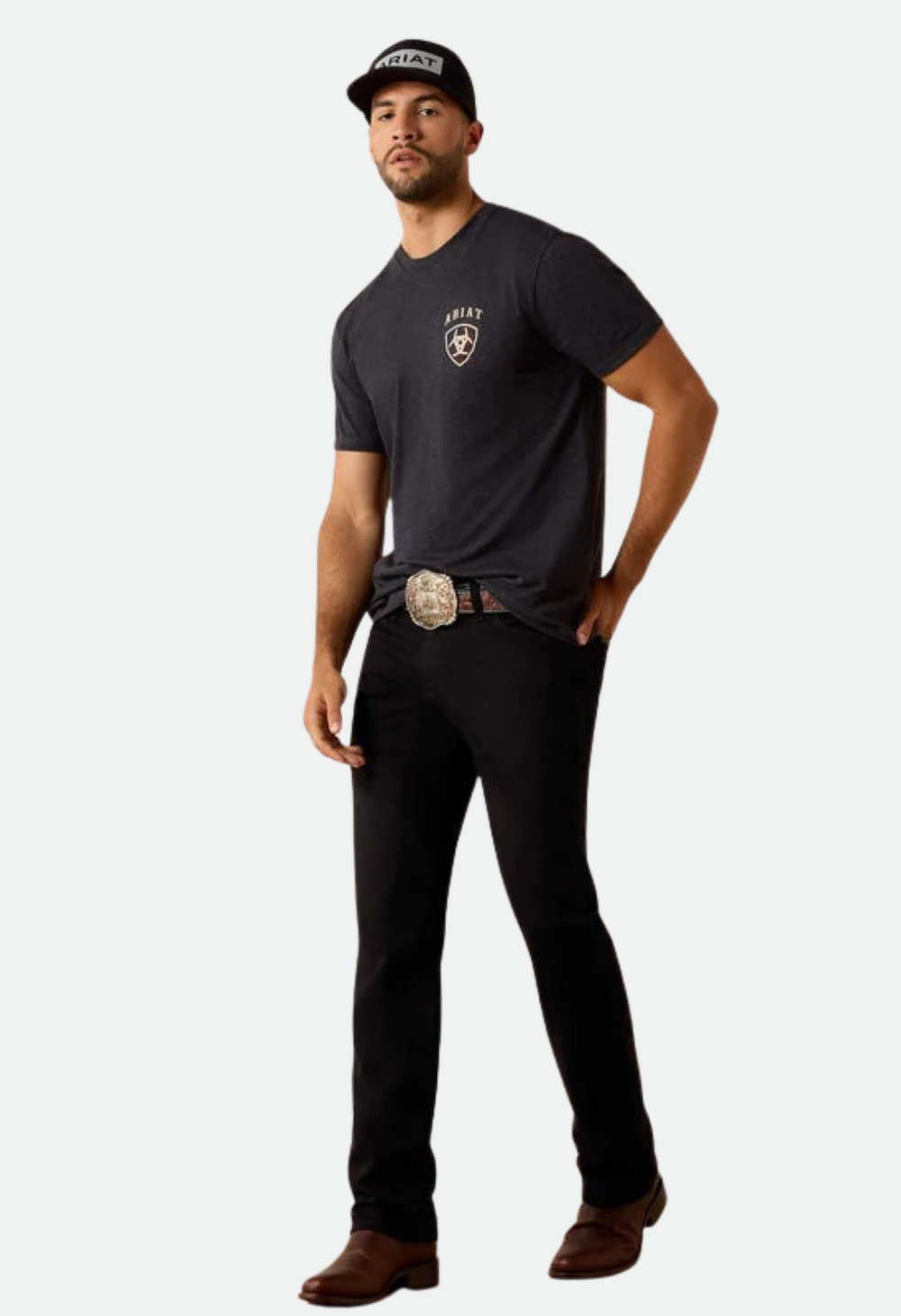 Ariat Men's American Bison Classic Fit T-Shirt - Charcoal Heather