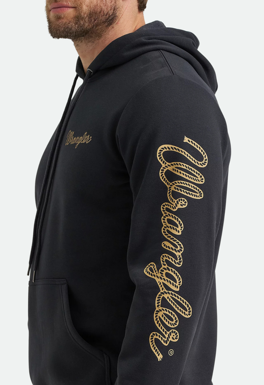 Wrangler® Men's Rope Logo Hoodie - Black