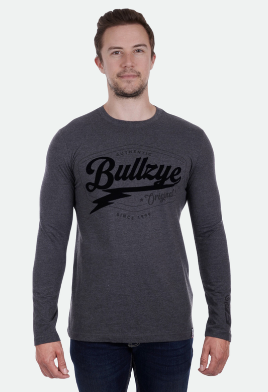 BULLZYE MENS MURPHY LONG SLEEVE TEE (CHARCOAL)