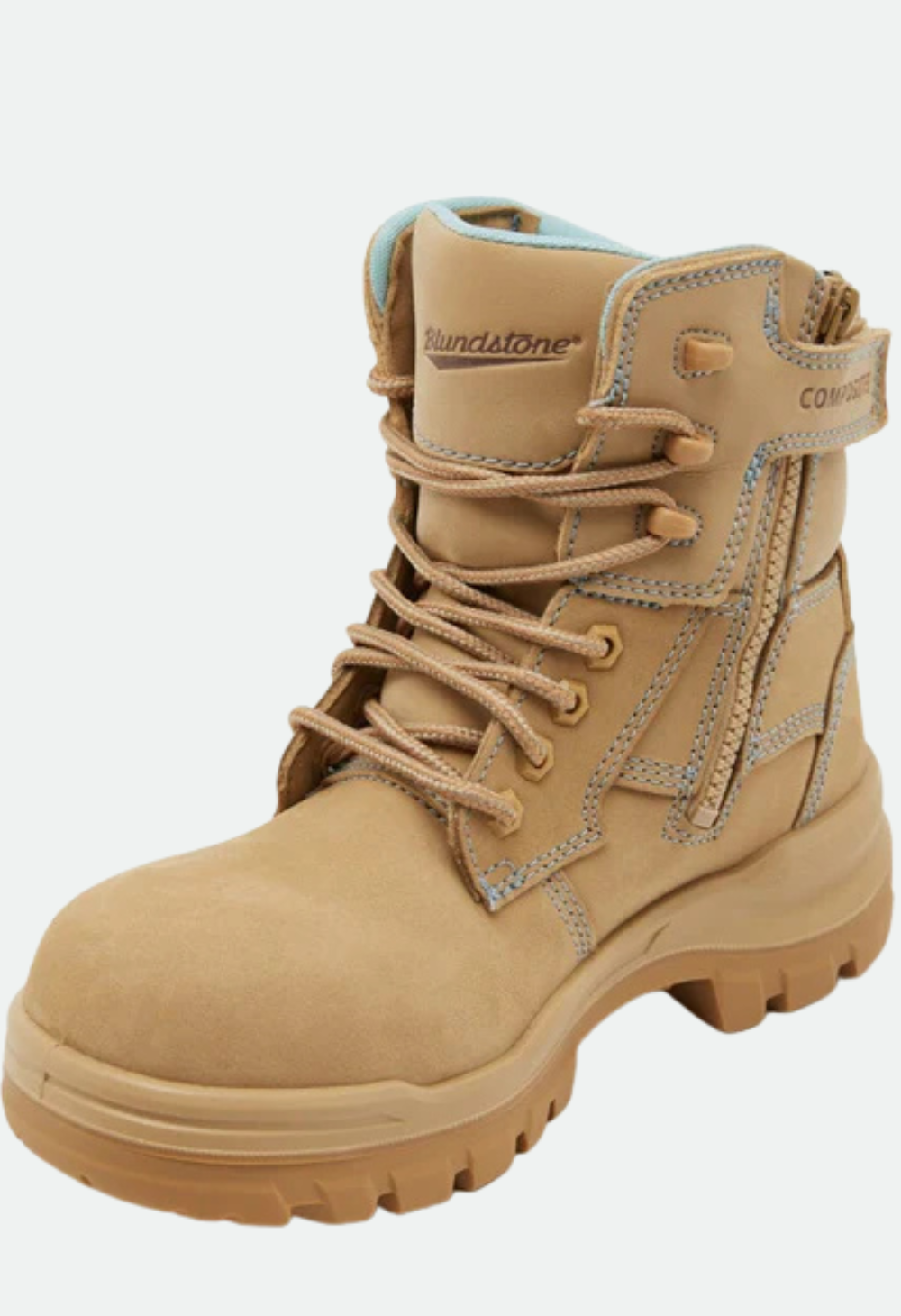 Blundstone Womens Rotoflex 8864 Zip Sided Safety Boot - Sand